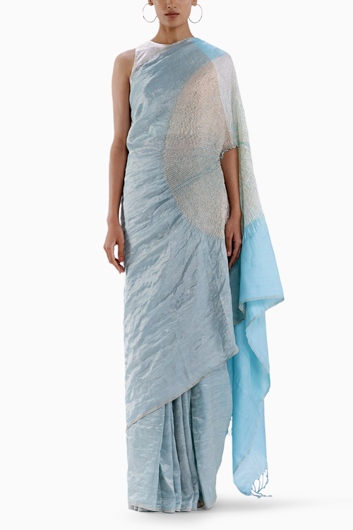 Metallic Blue Handsfree Saree