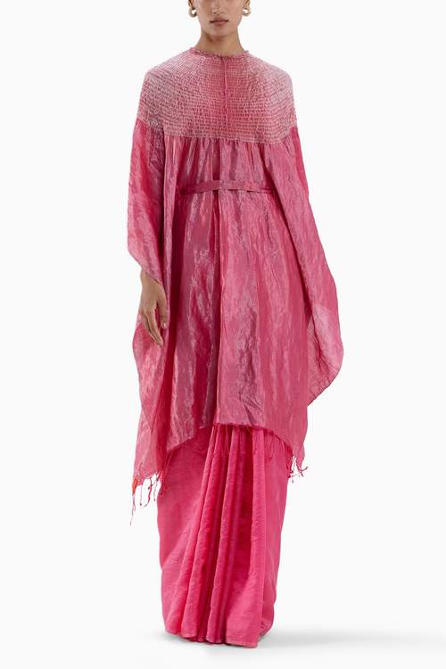 Metallic Pink Handsfree Saree 2.0
