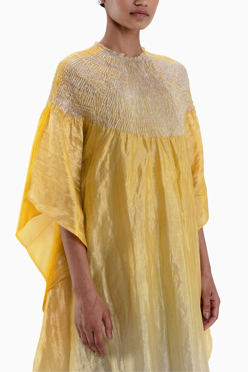 Metallic Yellow Sector Kaftan