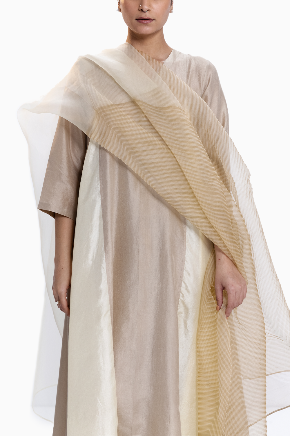 Beige Sea Peak Kurta Set