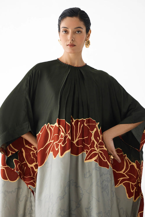 Red Alba Kimono Kurta and Pants