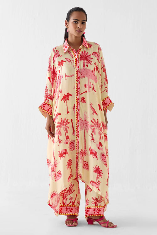 Sawai Front Button Kimono And Pants