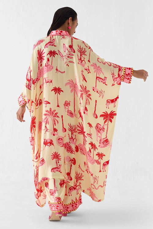 Sawai Front Button Kimono And Pants