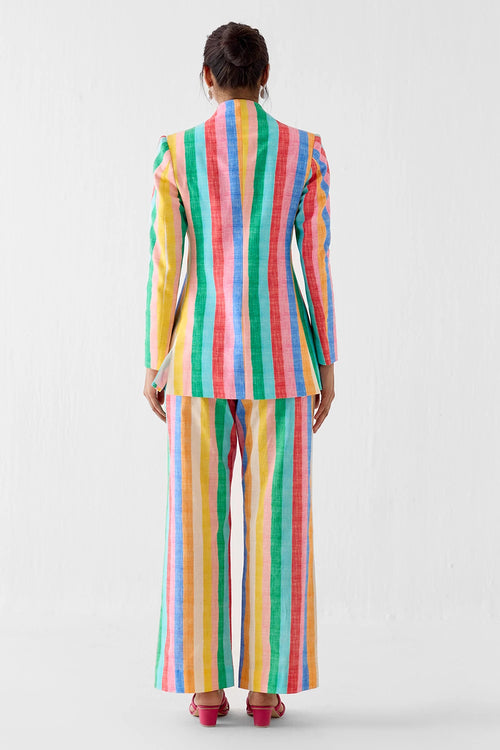 Leher Blazer And Trousers