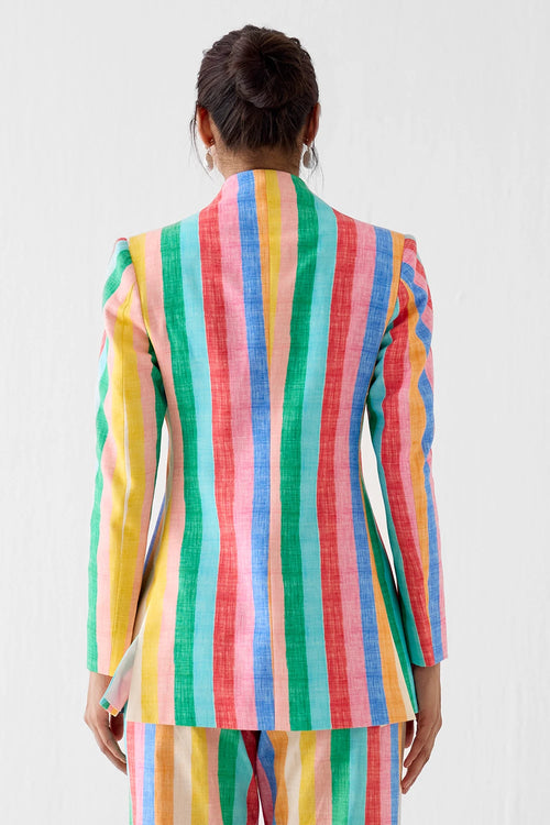 Leher Blazer And Trousers