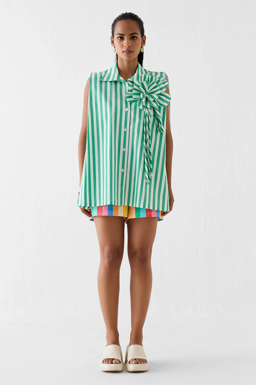 Mint Flower Shirt