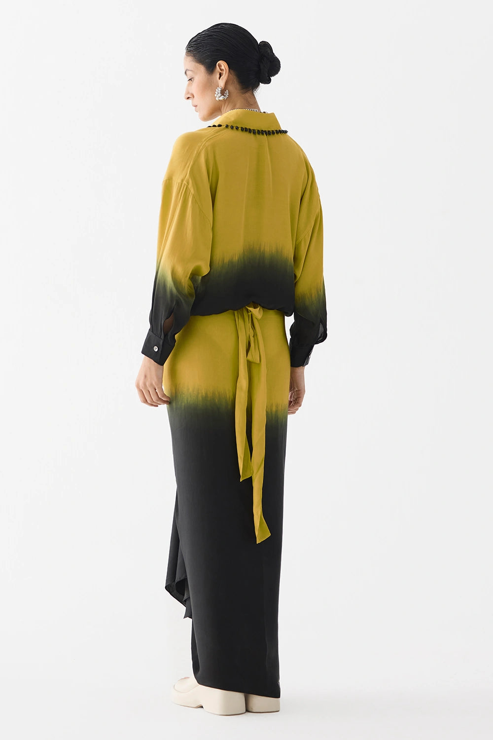 Olive Black Shirt Dress