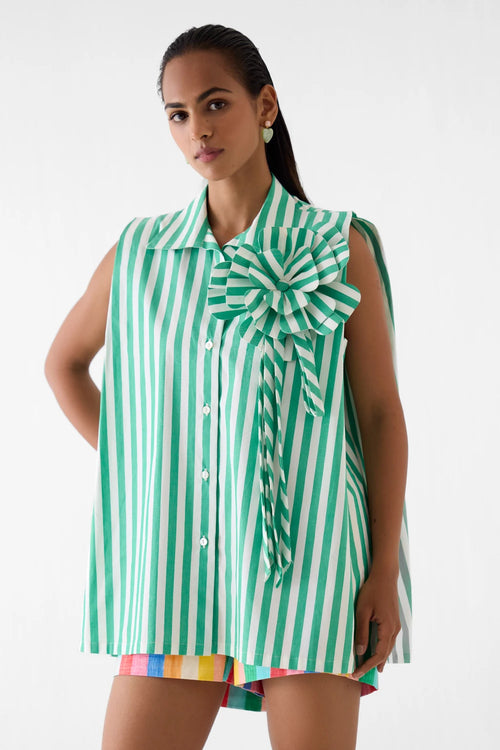 Mint Flower Shirt