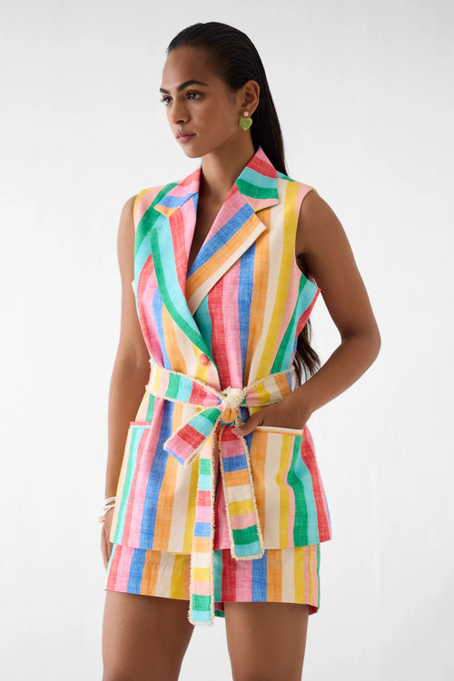 Leher Blazer And Shorts