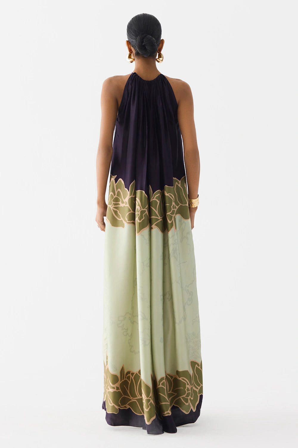 Green Alba Halter Dress