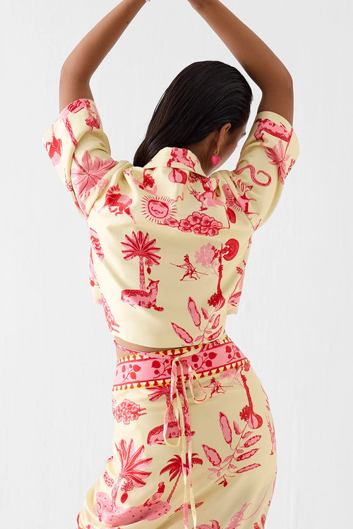 Sawai Crop Blazer And Skirt