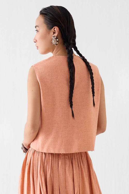 Sahara Linen Crop Top And Skirt