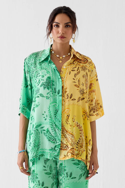Buta Half Half Shirt And Trousers