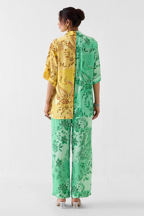Buta Half Half Shirt And Trousers