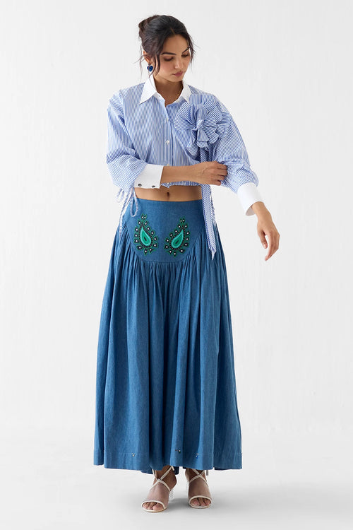 Azure Crop Shirt