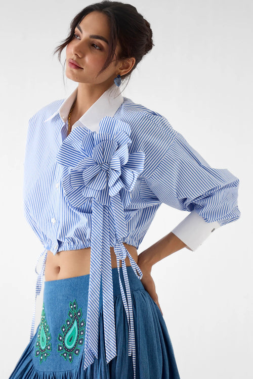 Azure Crop Shirt