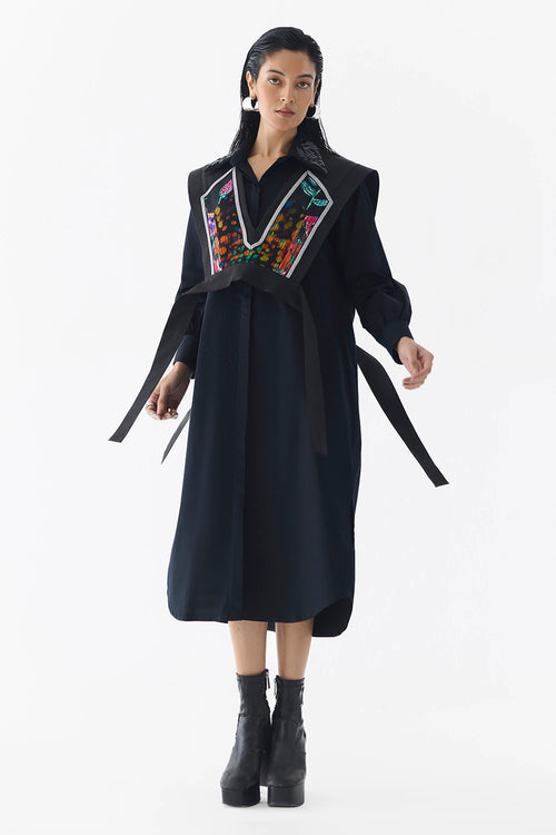 Calla Shirt Dress With Multi Vest