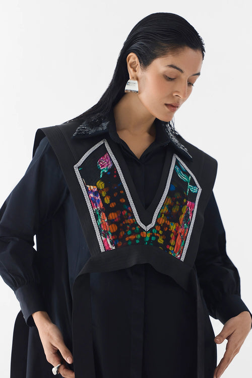 Calla Shirt Dress With Multi Vest