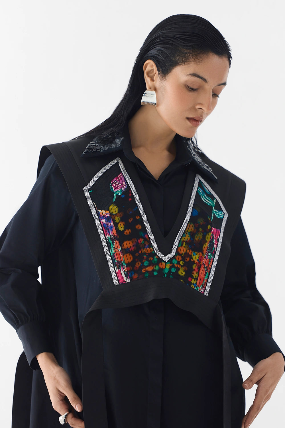 Calla Shirt Dress With Multi Vest