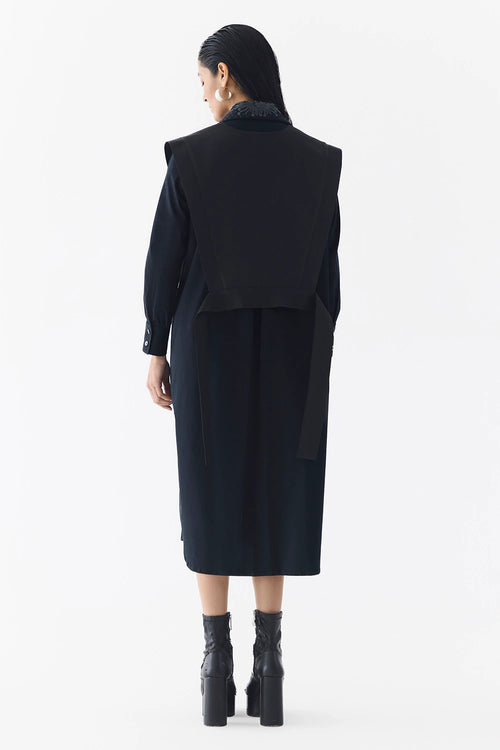 Calla Shirt Dress With Multi Vest