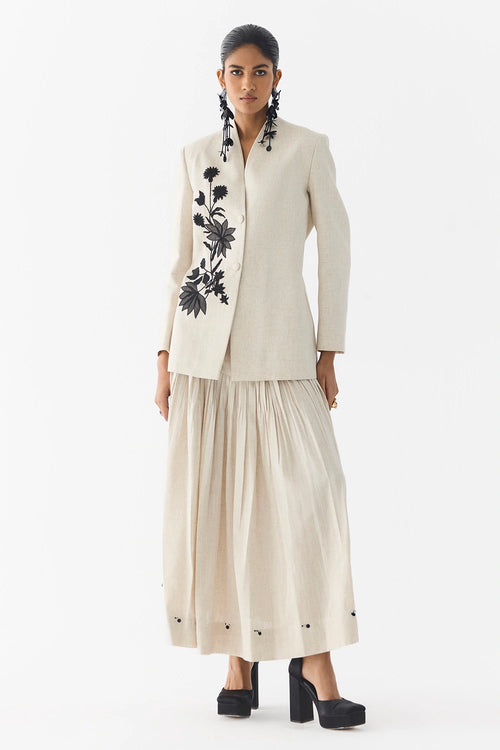 Tiger Lily Linen Blazer and Skirt