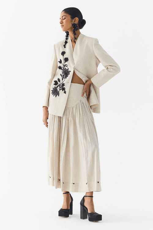 Tiger Lily Linen Blazer and Skirt