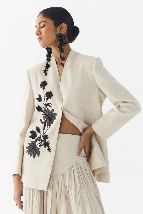 Tiger Lily Linen Blazer and Skirt