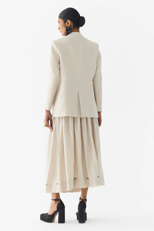 Tiger Lily Linen Blazer and Skirt