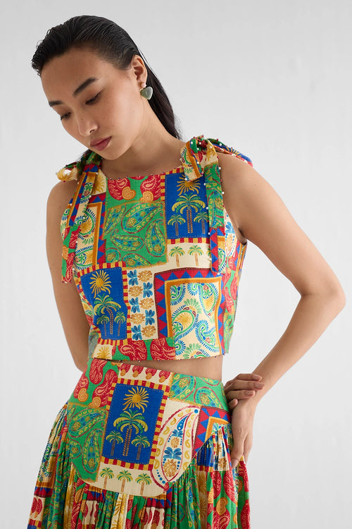Johari Crop Top And Gathered Skirt