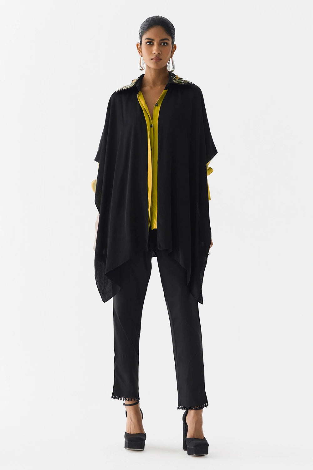 Olive Calla Layered Two Tone Shirt