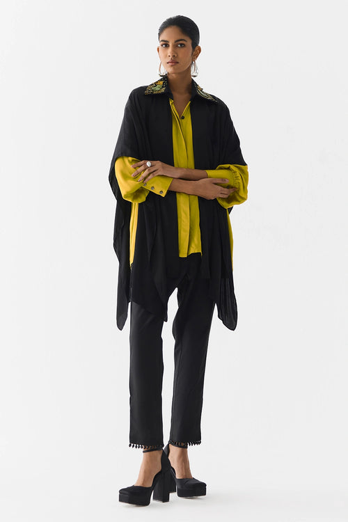 Olive Calla Layered Two Tone Shirt