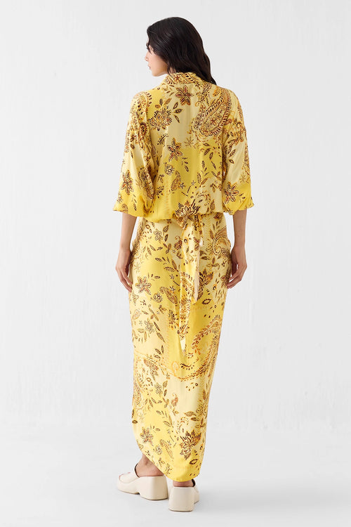 Ambi Draped Shirt Dress
