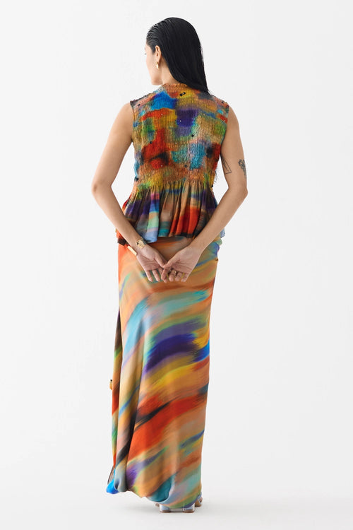 Night Queen Ruching Top and Knot Skirt