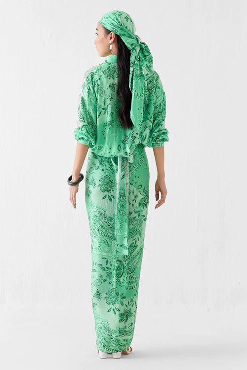 Buta Draped Shirt Dress
