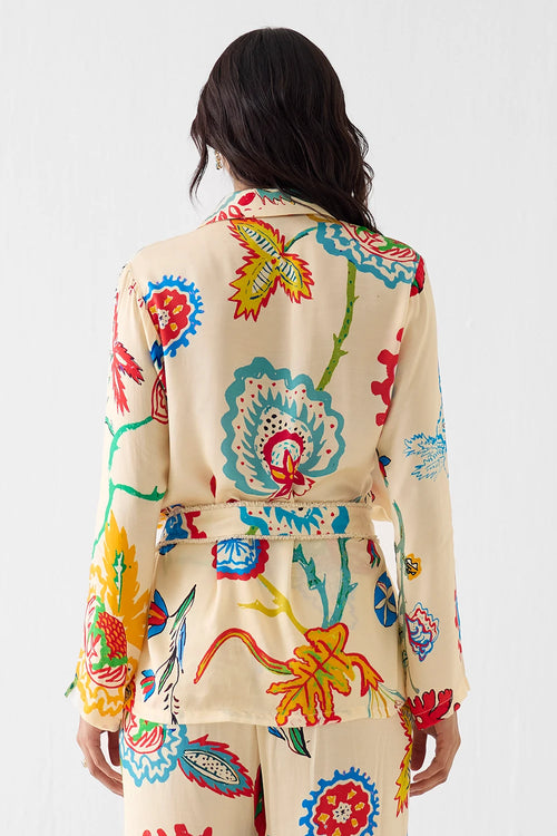 Sanganer Blazer Shirt And Trousers