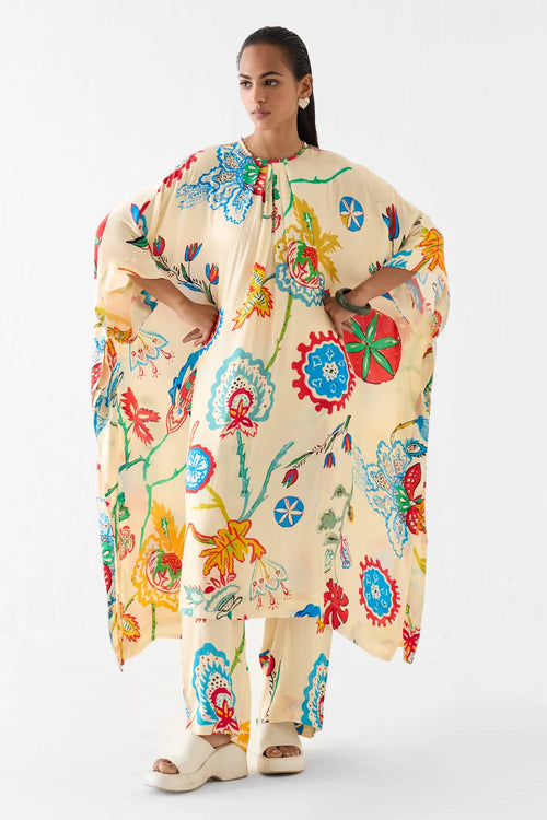 Sanganer Kimono Kurta And Pants