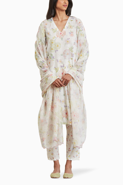 Bliss Ivory Fine Khadi Kurta Set