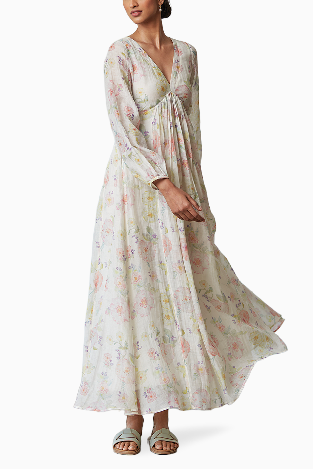 Gratitude Ivory Sooti Chanderi Dress