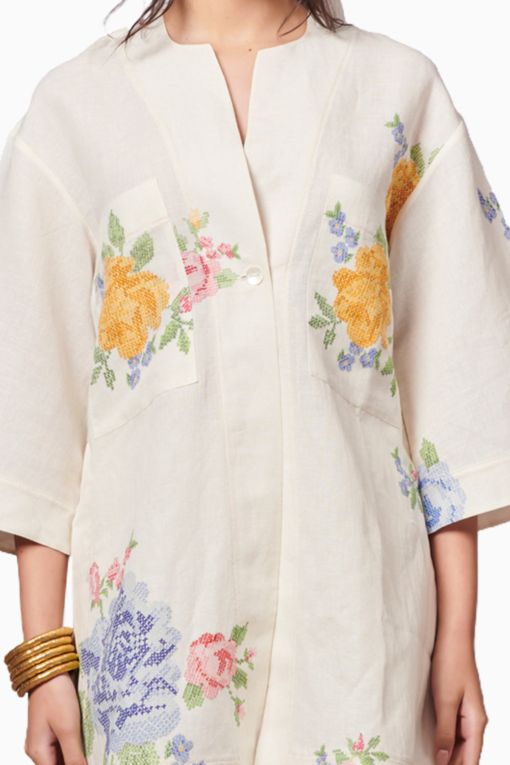 Summer Roses Kurta Shirt