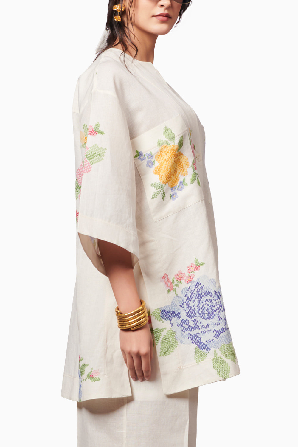 Summer Roses Kurta Shirt