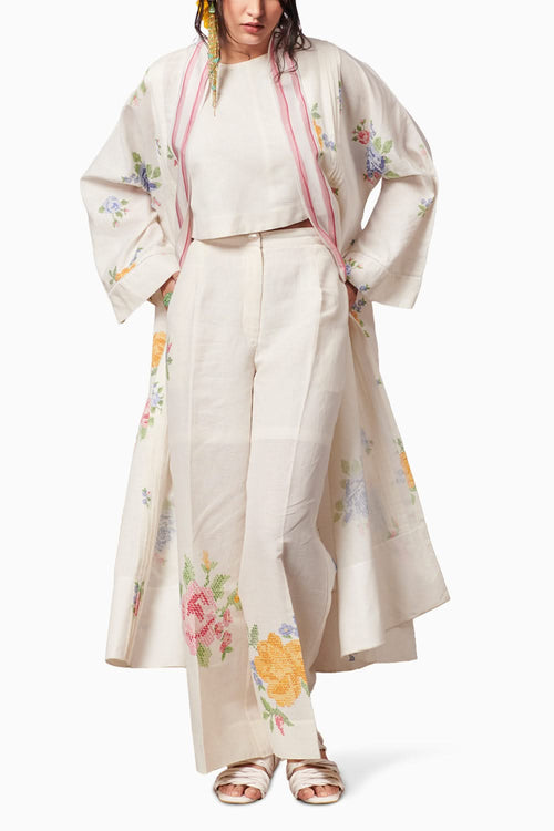 Summer Rose Sleeved Overlay Coord Set
