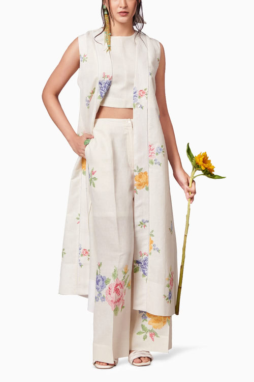Summer Rose Sleeveless Overlay Coord Set