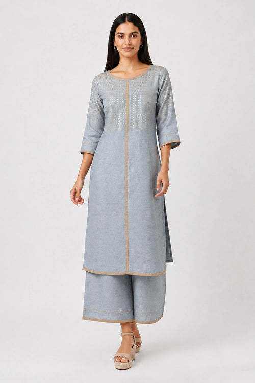 Periwinkle Sunlit Tiles Kurta Set