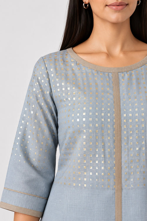 Periwinkle Sunlit Tiles Kurta Set