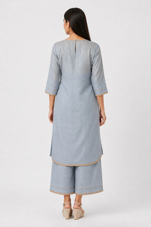 Periwinkle Sunlit Tiles Kurta Set