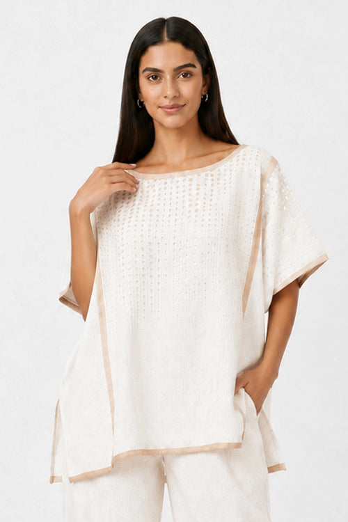 White Sunlit Tiles Square Co-ord Set