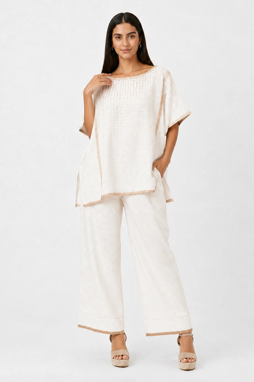White Sunlit Tiles Square Co-ord Set
