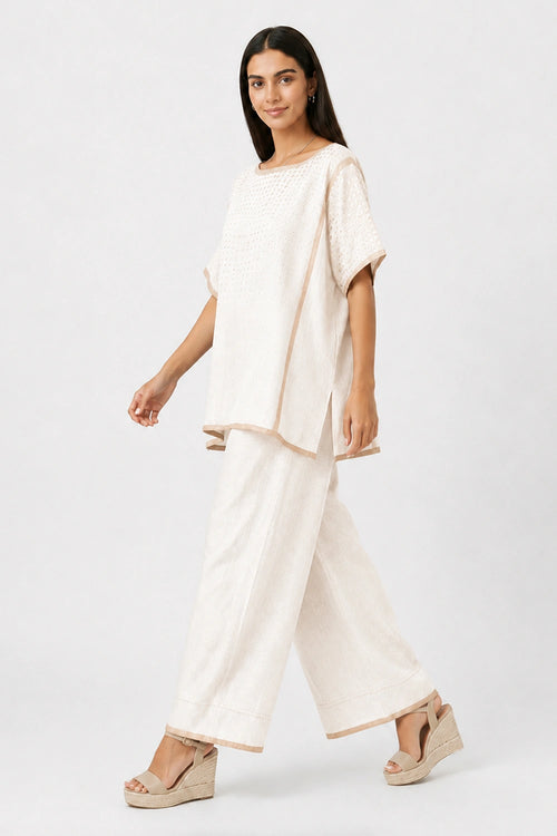 White Sunlit Tiles Square Co-ord Set