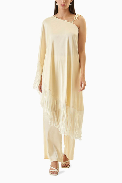 Cream Satin Savannah Co-ord Set