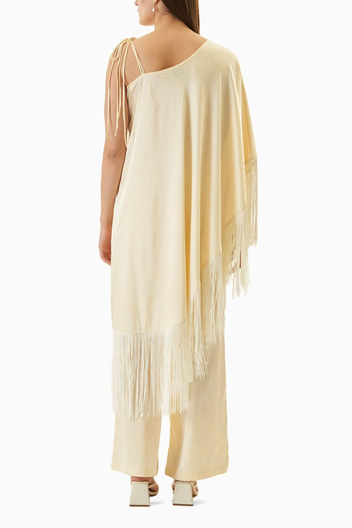 Cream Satin Savannah Co-ord Set
